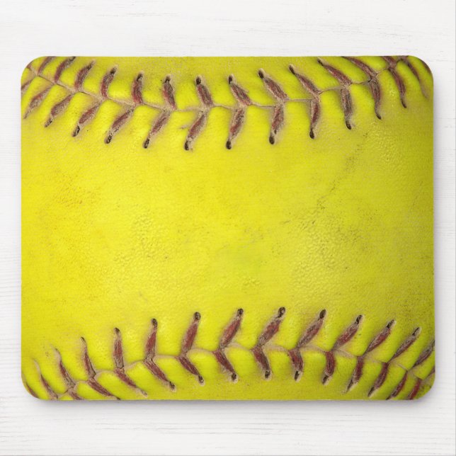 Tapis De Souris Softball jaune (Devant)