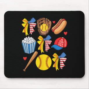 Tapis De Souris Softll 4 juillet Nœud Coquette Femmes Filles Softl
