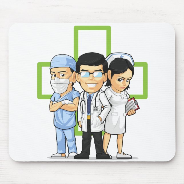 Tapis De Souris Soins de santé ou personnel Médicale - médecin et (Devant)