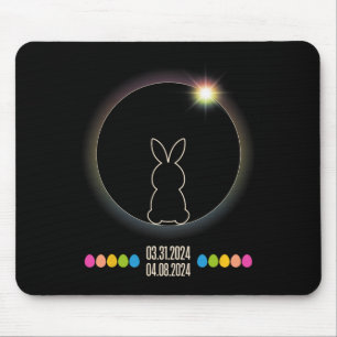 Tapis De Souris Solar Eclipse 2024 Amusants Lapin de Pâques OEufs 