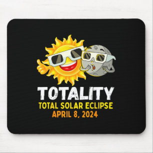 Tapis De Souris Solar Eclipse 2024 Gles Funny Sun Moon Garçons