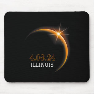 Tapis De Souris Solar Eclipse 2024 Totalité Illinois Printemps 4.0