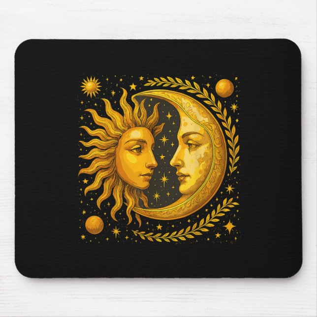 Tapis De Souris Soleil Céleste Et Lune (Devant)