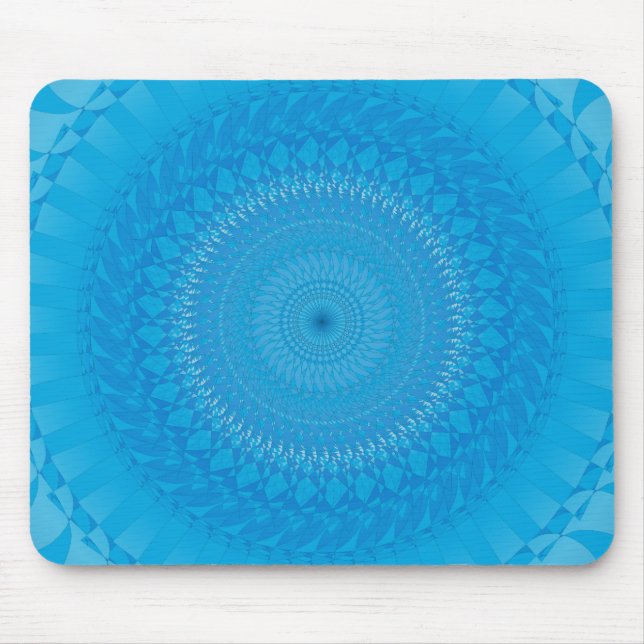 Tapis De Souris Soleil Mandala bleu clair (Devant)