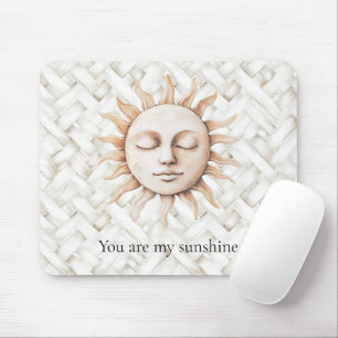Tapis De Souris Soleil Soleil Panier Blanc Tissu