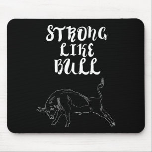 Tapis De Souris Solide comme Bull Powerlifter Bodybuilding