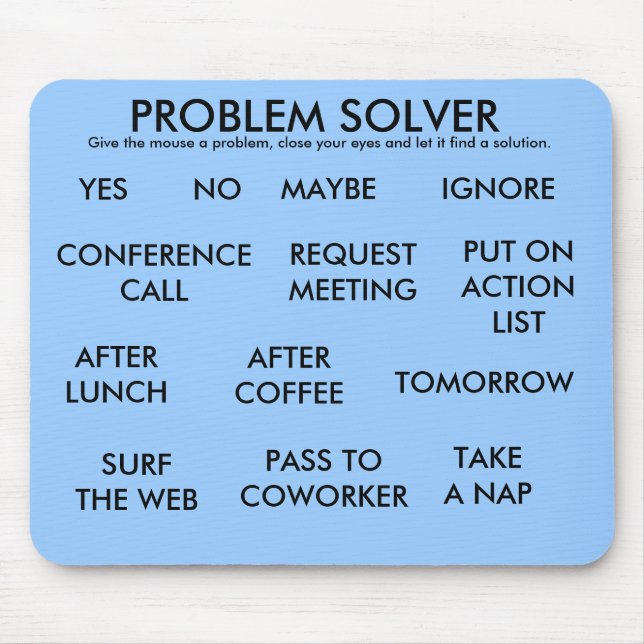 TAPIS DE SOURIS SOLUTIONNEUR DE PROBLÈMES (Devant)