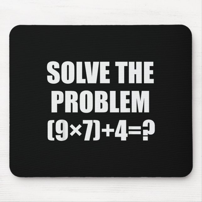 Tapis De Souris Solve The Problem Funny 67 Meme Brainrot Math Teac (Devant)