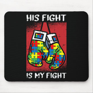 Tapis De Souris Son Combat Est Mon Boxe De Boxe De Sensibilisation