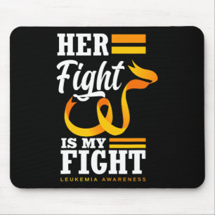 Tapis De Souris Son Combat Est Mon Combat Maman Femme Fille Leukem
