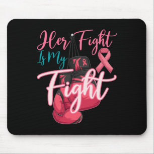 Tapis De Souris Son Combat Est Mon Combat Pink Ribbon Cancer Du Se