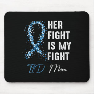 Tapis De Souris Son combat est mon combat T1d Maman Type 1 Diabète