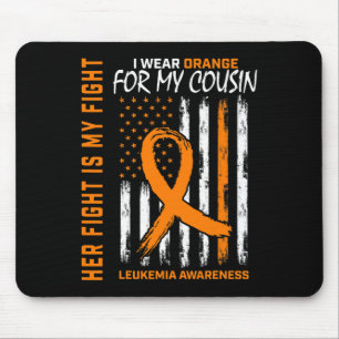 Tapis De Souris Son combat porte Orange Cousin Leukemia Cancer Awa