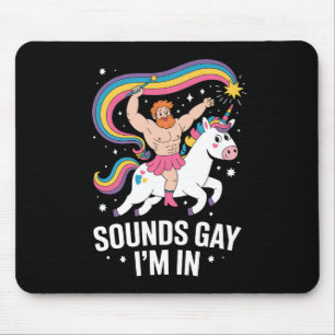 Tapis De Souris Son Gay Je Suis En Homme Portant Jupe Licorne LGBT