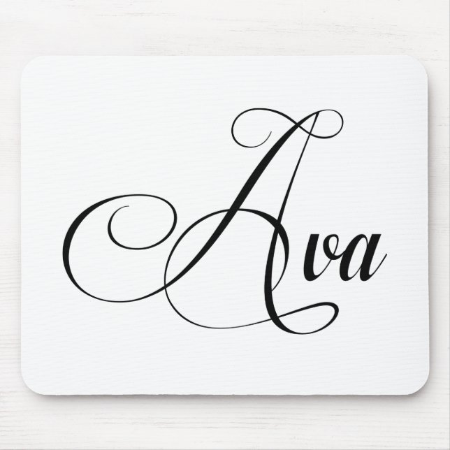 Tapis De Souris Son Nom Est Ava Calligraphy (Devant)
