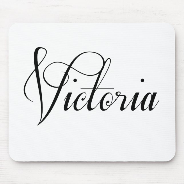 Tapis De Souris Son Nom Est Victoria Calligraphy (Devant)