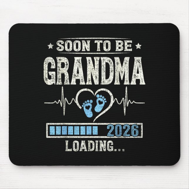 Tapis De Souris Soon To Be Grandma 2026 Expecting Baby Promoted Gr (Devant)