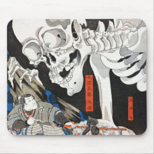Tapis De Souris Sorcière et Spectre de squelette, Utagawa Kuniyosh