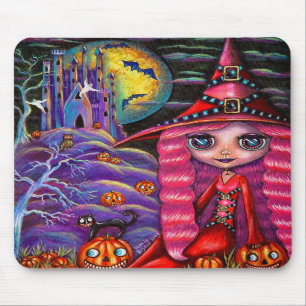 Tapis De Souris Sorcière rose Mousepad