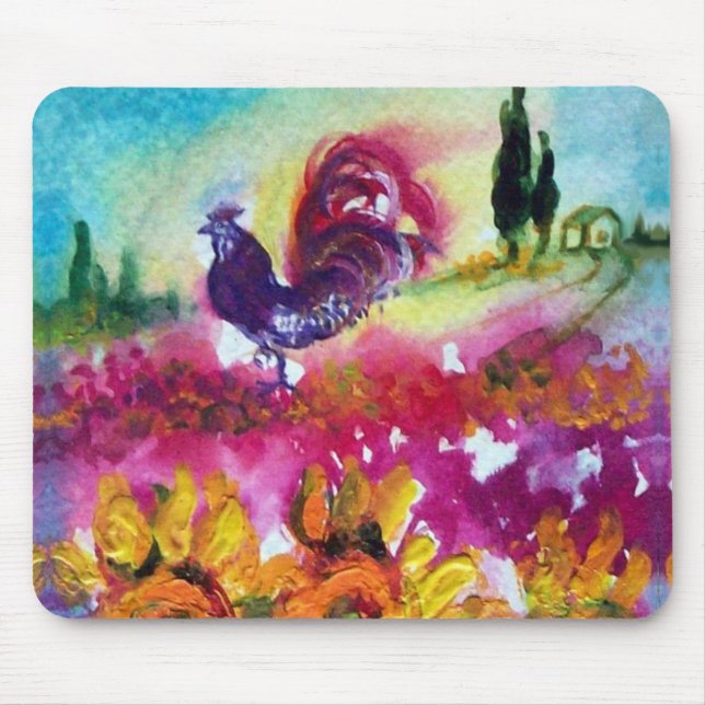 TAPIS DE SOURIS SOUFFLE ET ROOSTER NOIR (Devant)