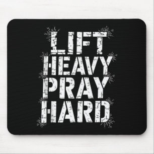 Tapis De Souris Soulever Lourd Priez Fort Gym Cadeau Chrétien Jésu