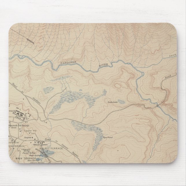 Tapis De Souris Sources thermales Mammoth et environs 2 (Devant)