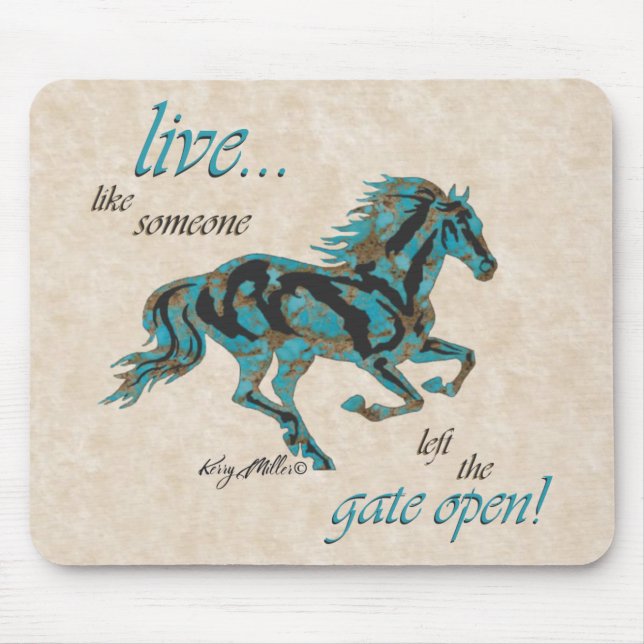 Tapis De Souris Souris Cheval Inspiré (Devant)