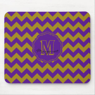Tapis De Souris Souris Chevron SC Pad-Purple et Or