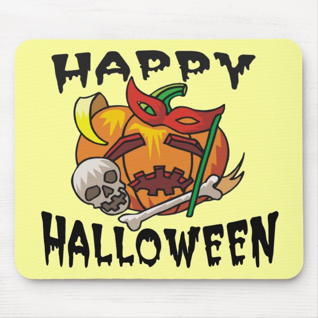 Tapis De Souris Souris Citrouille de fête d'Halloween (Devant)