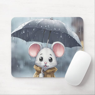 Tapis De Souris Souris Dans La Pluie