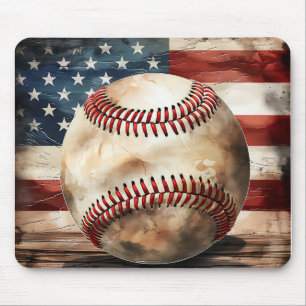 Tapis De Souris Souris de baseball USA