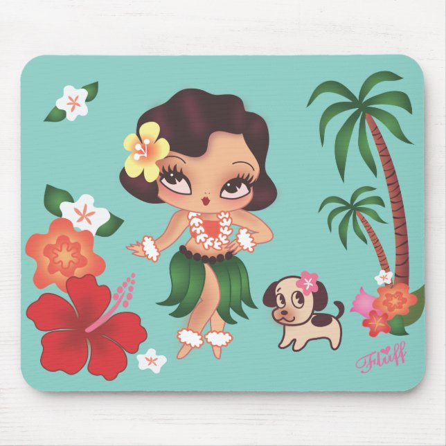 Tapis De Souris Souris de Hula Lulu (Devant)