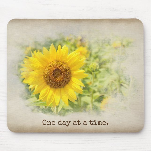 Tapis De Souris Souris de jardin de tournesol (Devant)