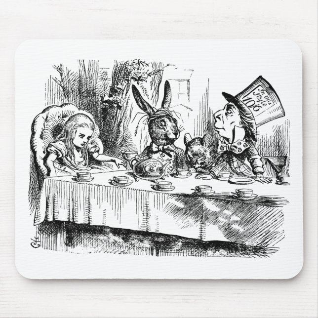 Tapis De Souris Souris de la fête du thé (Devant)