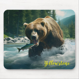 Tapis De Souris Souris de l'ours jaune