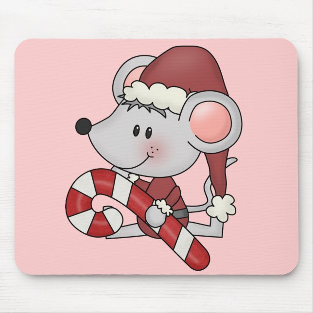 Tapis De Souris Souris de Noël avec du sucre de canne (Devant)