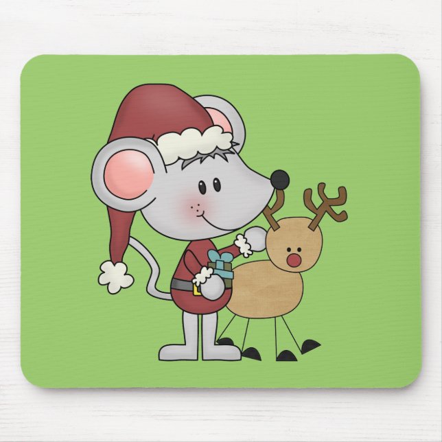 Tapis De Souris Souris de Noël et (Devant)