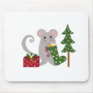 Tapis De Souris Souris de Noël festive