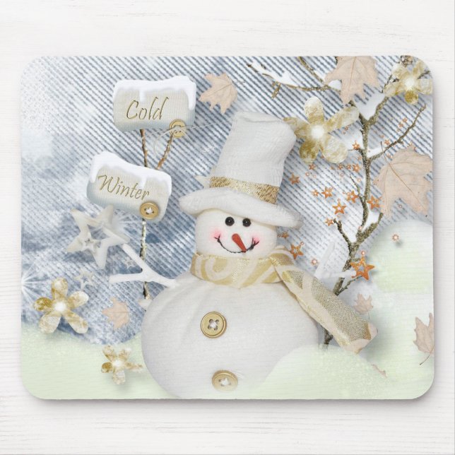 Tapis De Souris Souris d'hiver/Snowman (Devant)