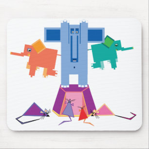 Tapis De Souris Souris et éléphants
