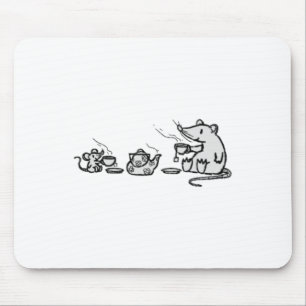 Tapis De Souris Souris Et Rat Ont Un Sticker Grand Tea Party