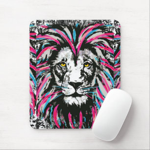 Tapis De Souris Souris Lion   Mousepad de Lion rose Fille