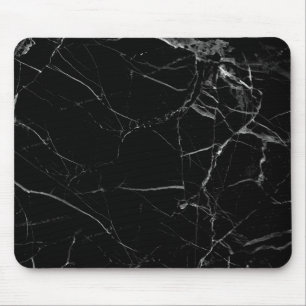 Tapis De Souris Souris minimaliste en marbre noir