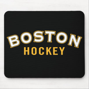 Tapis De Souris Souris noire de hockey de Boston