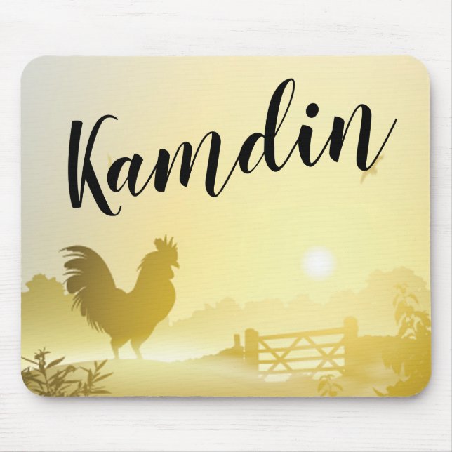 Tapis De Souris Souris personnalisée Pad Sunny Matin Farm Pays (Devant)