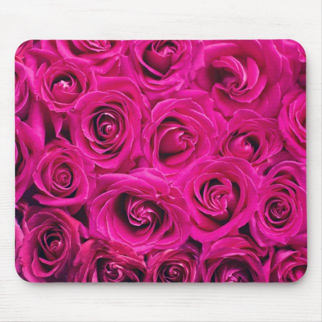 Tapis De Souris Souris rose Roses (Devant)
