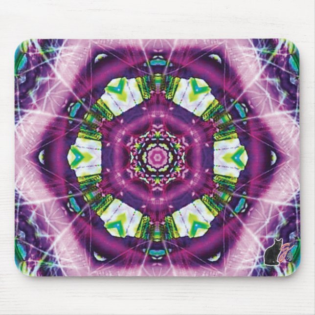 Tapis De Souris Souris Violette Kaleidoscope (Devant)