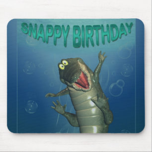 Tapis De Souris Souris vive heureuse de mousepad de crocodile