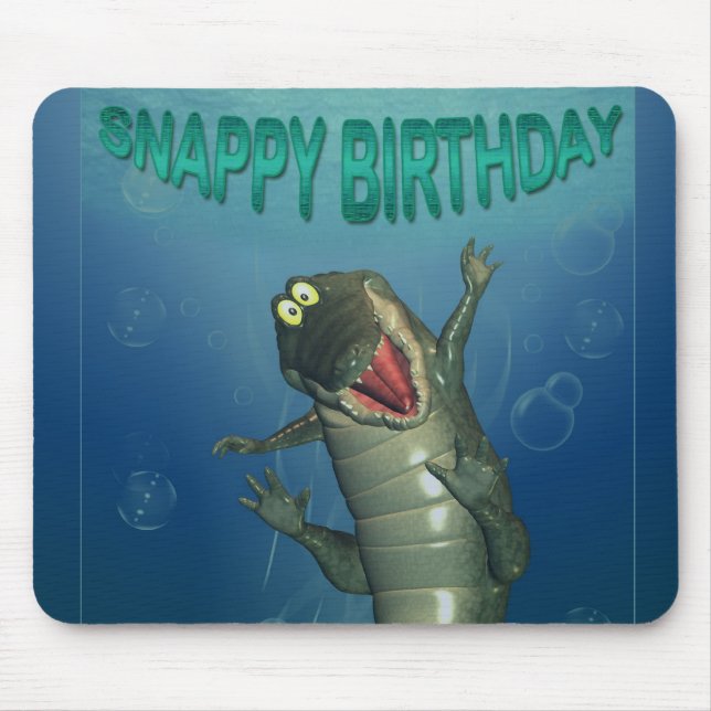 Tapis De Souris Souris vive heureuse de mousepad de crocodile (Devant)