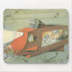 Tapis De Souris Sous-marin Steampunk de science-fiction vintage en